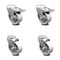 Service Caster 4 Inch Semi Steel Swivel Bolt Hole Caster Set with 2 Total Lock Brake SCC SCC-BHTTL20S415-SSR-2-S-2 - alternate 1